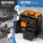 Mobile Tool Storage Cabinet with Lockable Compartment, 4 Drawers and Steel Top, Rolling Garage Organizer, 34.3"H