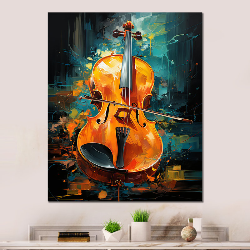 «Violin Tribute Jazzed Jade» sur, H 20 po x l 12 po x P 1 po