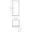 nuie Lucie 900mm Chrome Hinged Shower Door