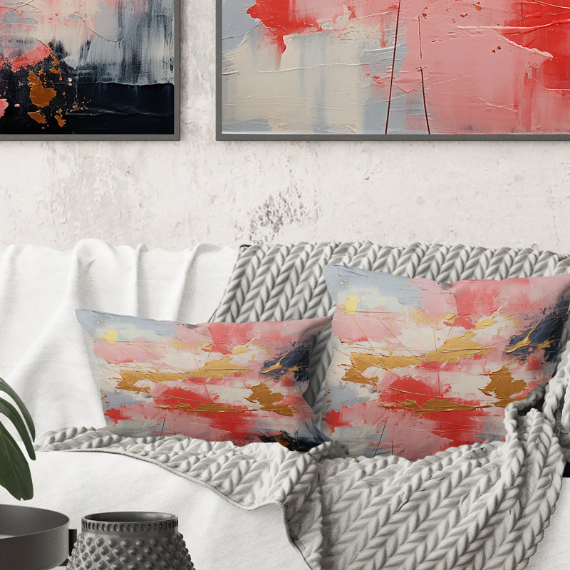 Expressionnisme abstrait dans le bonheur de déplaire - Coussin décoratif avec peinture abstraite