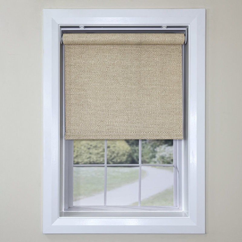 Room Darkening Paper Roller Shade, Natural, 40" W x 63" L
