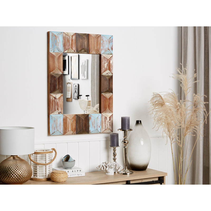 Treyvon Wood Flat Wall Mirror