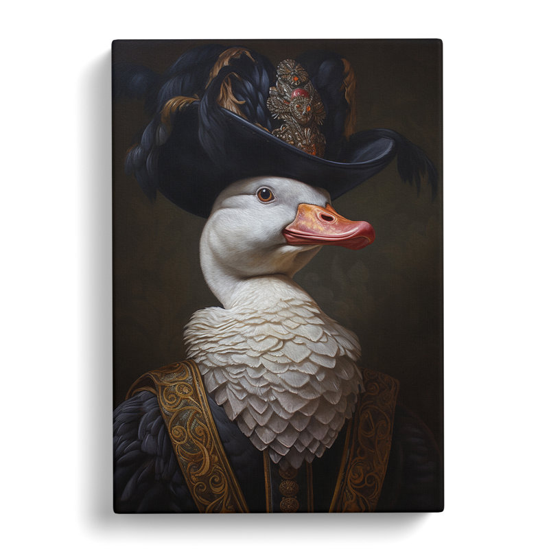 Goose Baroque Art - Wrapped Canvas, 60cm H x 40cm W x 3cm D