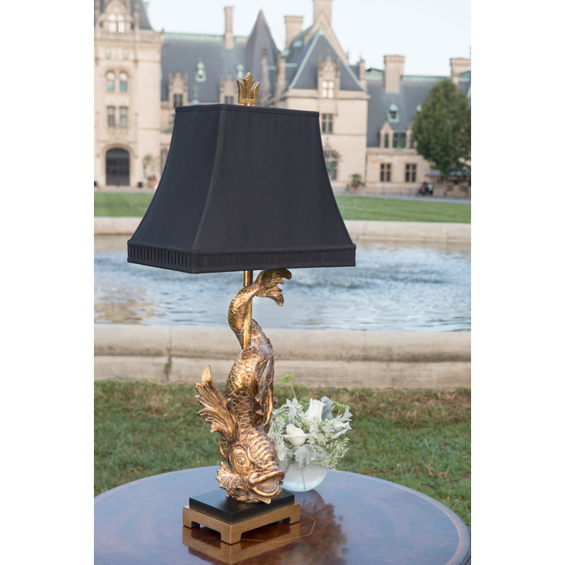 Table Lamp, Gold, Black