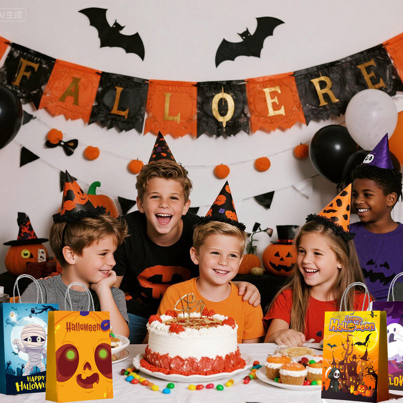 Halloween Party Supplies, 24pcs Halloween Paper Bags