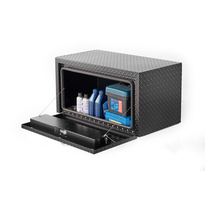 Coffre à outils sous plateau de 91 cm (36 pouces), en aluminium, joint d'étanchéité, loquet à compression moulé sous pression, montage universel, rangement pratique pour camionnette, verrouillable, organisation efficace, compatible avec les modèles suivants :