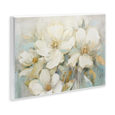 Art mural sur bois de fleurs de pommier en sourdine, design par Andrea Haase