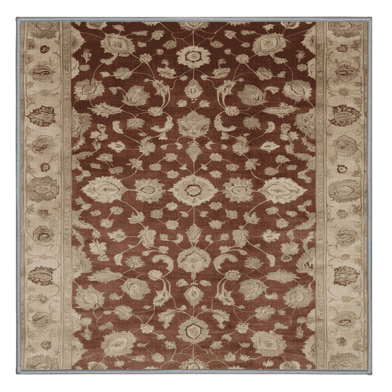 Tapis gris lavable à la machine, Carré 5 pi