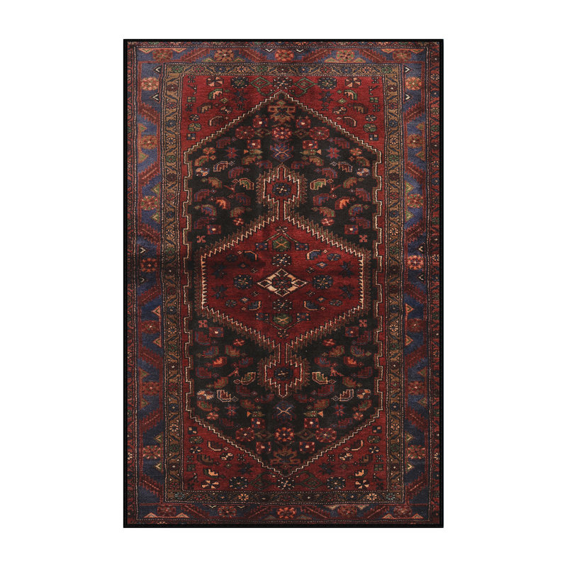 Tapis oriental noir / rouge, Rectangle 8 pi x 10 pi