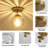 1 - Light Glass Semi Flush Mount Ceiling Light-613000886