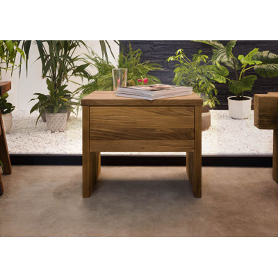 Jangali 35cm W Solid Wood Bedside Table