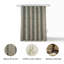 Rideau de douche en lin neutre | Motif indien Fab Fabine | Décoration de salle de bain de style spa, bordure Rudrakash, vert-1576092995