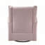 Fauteuil oscillant rose en tissu avec pivot
