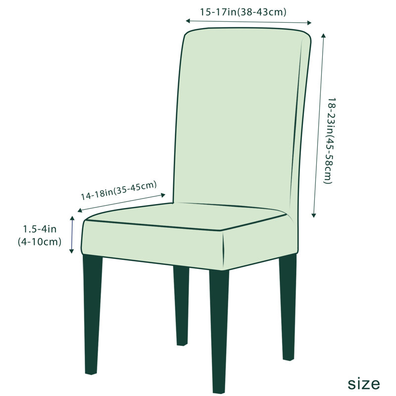 Housse pour chaise de salle à manger Peawdub Seersucker, Chocolat