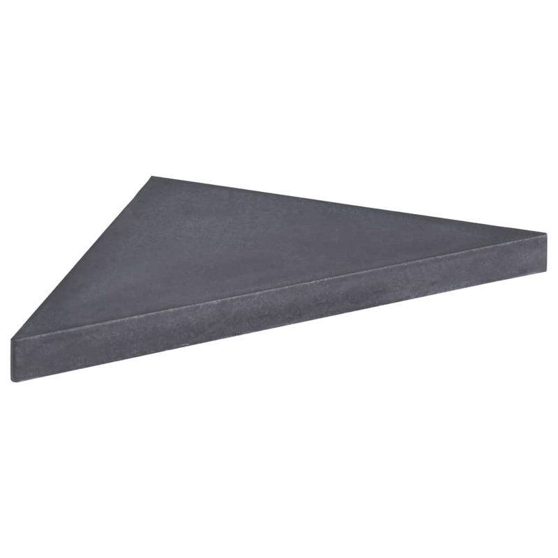 Granite Square Black Umbrella Weight Plate 18.5"