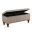 Banc d'appoint avec compartiment de rangement, garniture cloutée 42 po Ava-112253996-112253993