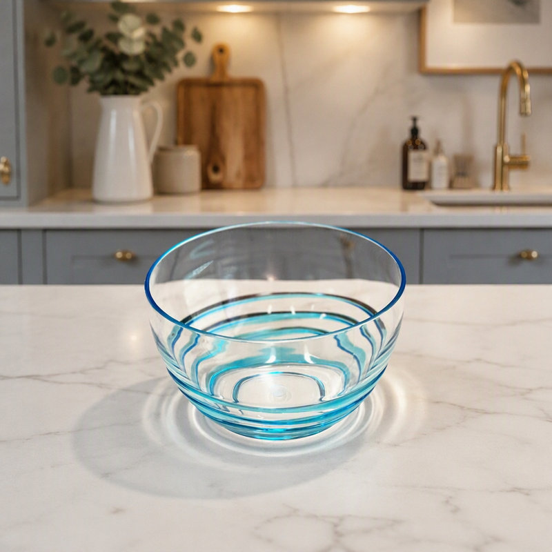 Bols de service en acrylique à motif tourbillonnant, petits bols en plastique incassables, bols à soupe et à salade, sans BPA pour les collations et les céréales