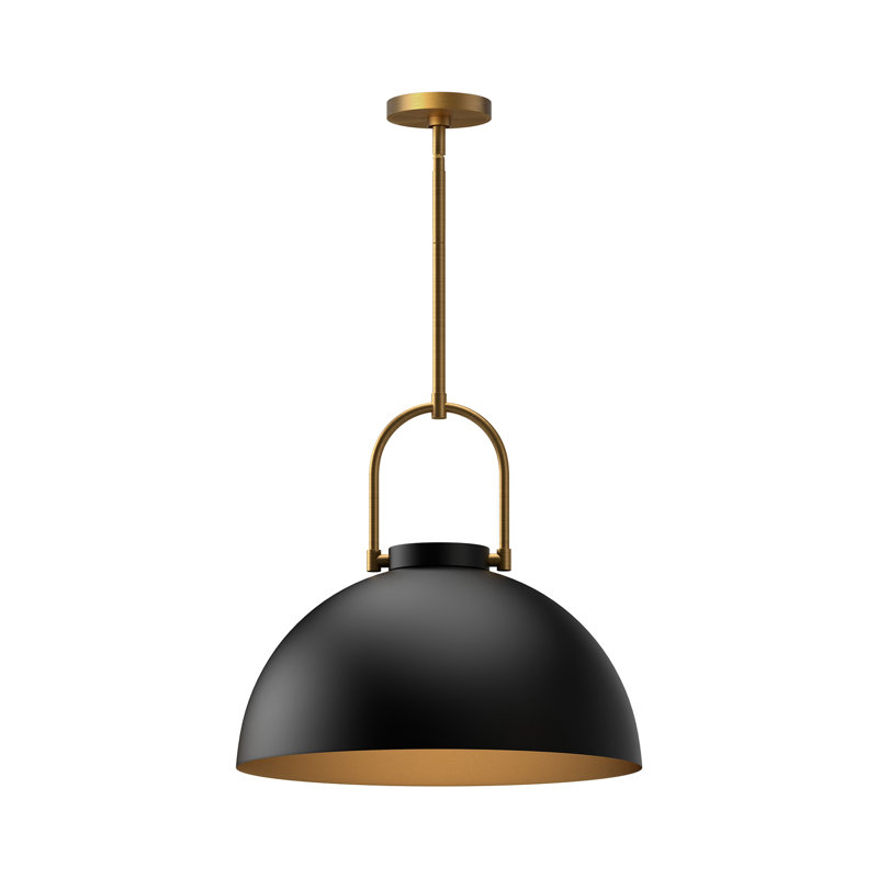 Nevada 1-Light Single Dome Pendant, Matte Black
