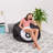 Bean Bag Chair for Kids, Teens, and Adults - Filled with Soft Beads, Includes Removable and Machine Washable Cover - Multiple Colors, Sizes and Fabrics including Soft Nylon & Canvas with Patterns-1783239231-1785356750