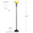 60'' Black Torchiere Floor Lamp