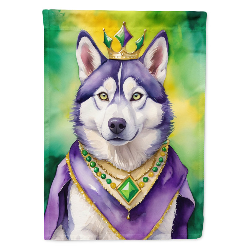 Drapeau de maison de Mardi Gras en polyester double face H 28 po x l 40 po