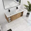 Meuble-lavabo mural de 48 po, lavabo double, porte - choix de montage élégant, fermeture à la mode