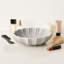 Elloise Beige 14" Bauer White Marble Tray, 4"H, Flower Shape - 14" x 14" x 4"