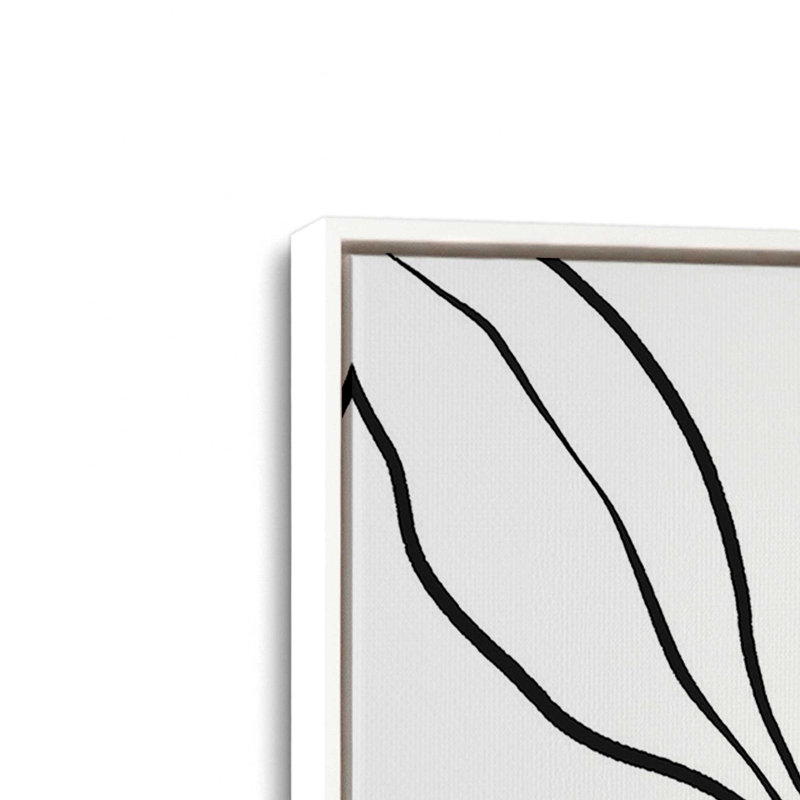 Dessin au trait Magnolia Bloom par Cat Thurman Designs, reproduction d'art, L 36 x H 48, Blanc, Framed Canvas