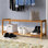 6 - Pair Stackable Solid Wood Shoe Rack