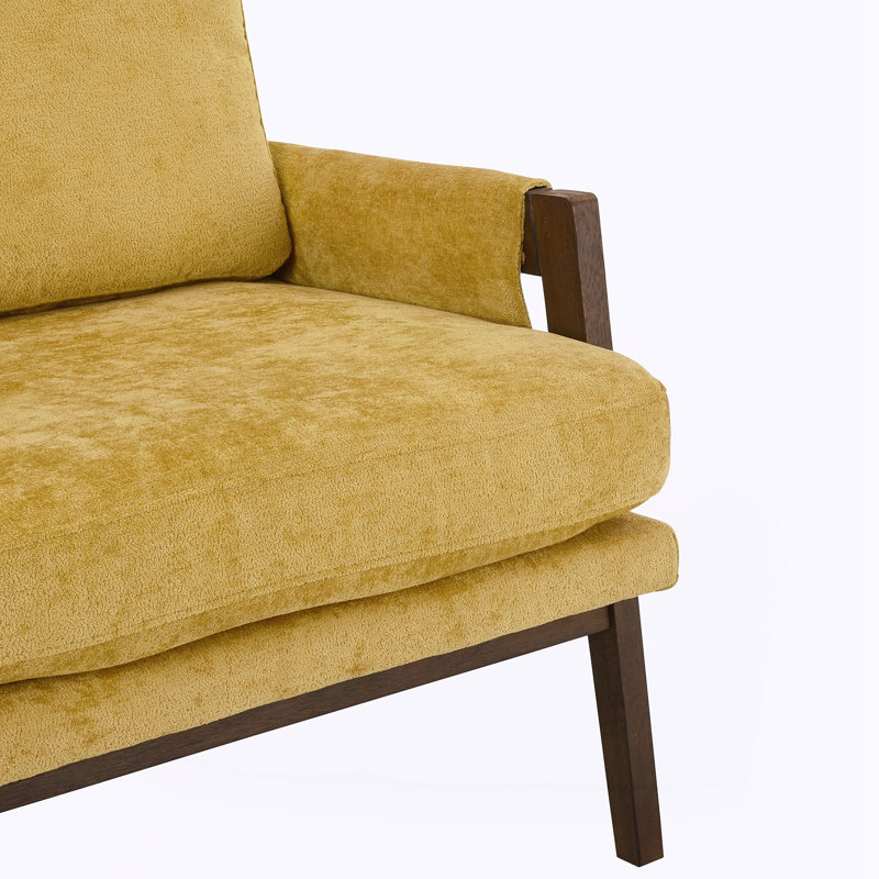 Fauteuil Mid-Century, Yellow
