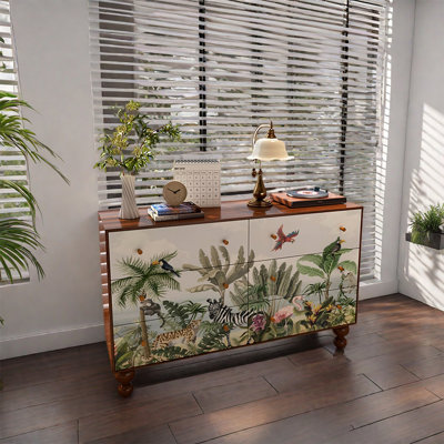 Solid Pine Storage Sideboard with Drawers