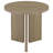 Harout Round End Table with Sculptural 3-Panel Base, Latte-1559977868