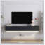 Meuble télé flottant mural avec 16 DEL de couleur, meuble télé moderne de 67 po, meuble télé flottant pour téléviseur 55 60 65 po,