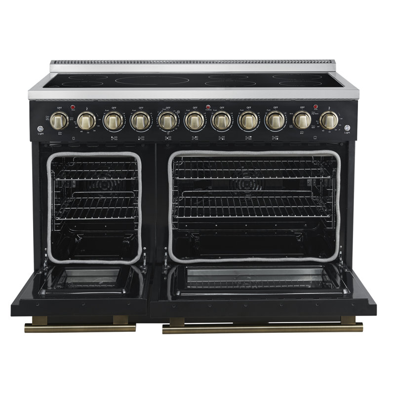 Paolo 48 Inch Electric Range Black, Black