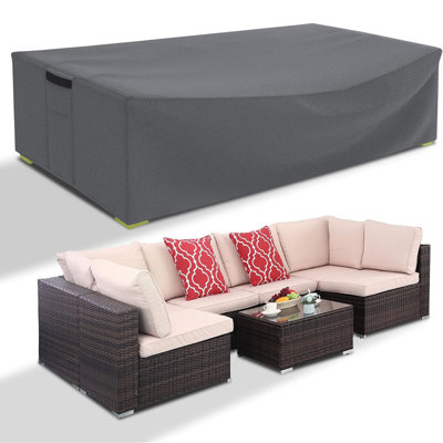 Waterproof Patio Sectional  Sofa Cover Outdoor Patio Dinning Set Cover by Arlmont & Co.