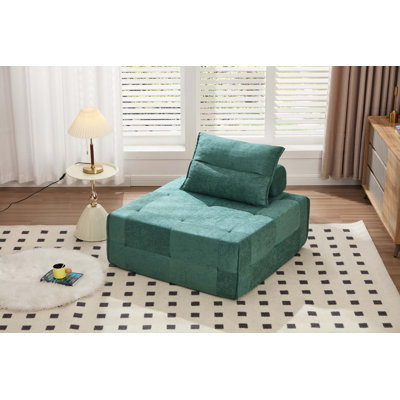 Canapé modulaire à assise profonde avec dossier réglable en chenille