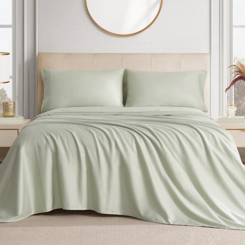 The Sheet Lab Cloud Embrace Sheet Sets, Green, Full Sheet Set with 2 Pillowcases