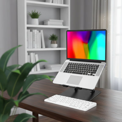 Adjustable Foldable Metal Laptop Stand, Universal For 10-15.6 Inch Laptops, With Ventilation And Heat Dissipation, Portable Desktop Riser.