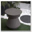 Table d'appoint d'extérieur robuste en faux terrazzo-472701904