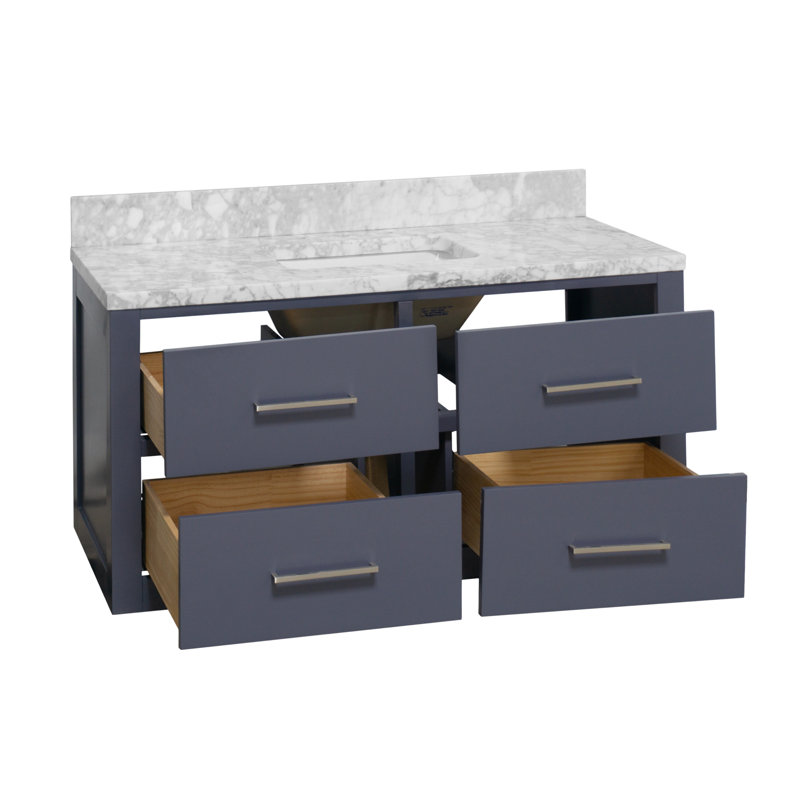 Virley 48" Wall-Mounted Single Bathroom Vanity Set, Marine Gray