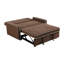 Canapé convertible en flanelle rembourrée, brun-1532415901