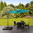Parasol en porte-à-faux 9,6 pi avec base de comptoir Helland