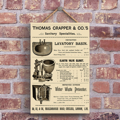 Thomas C Vintage Retro Poster Design On Wooden Plaque Wall Décor