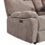 Fauteuil inclinable électrique 2 places à moteur en bois d'eucalyptus beige, rembourré de mousse, d'une capacité de 300 lb