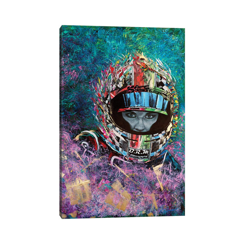 Racer Laura Luft by Tadaomi Kawasaki - Wrapped Canvas Painting, 20.32 cm H x 30.48 cm W