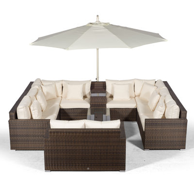 Yancey 5 Seater Rattan Corner Sofa Set