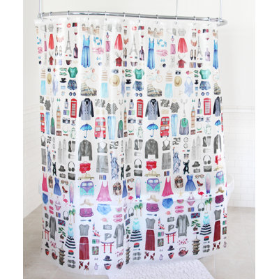 Rideau de douche simple travel glamour Chacon