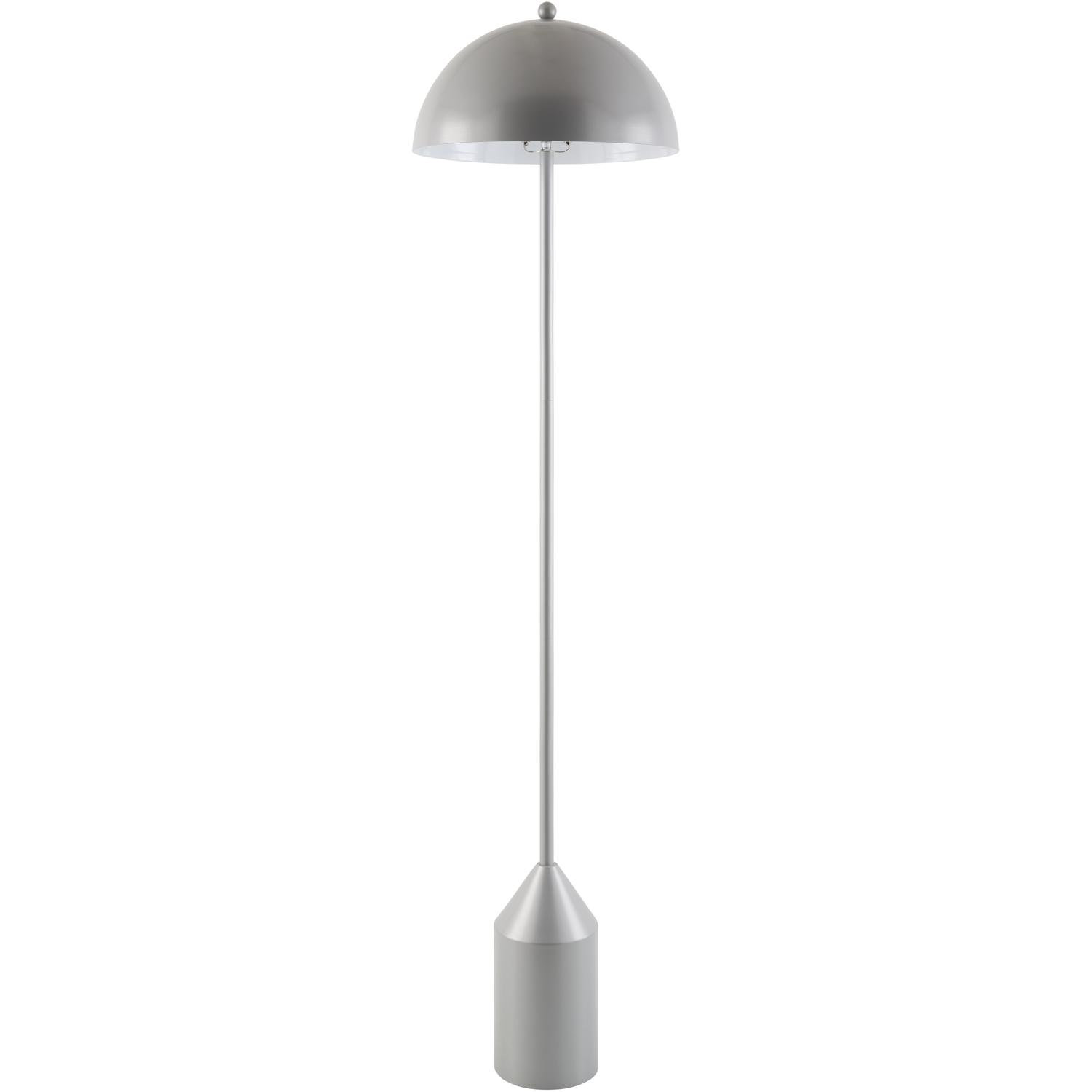 Jemma 59'' Iron Floor Lamp, Silver, Silver