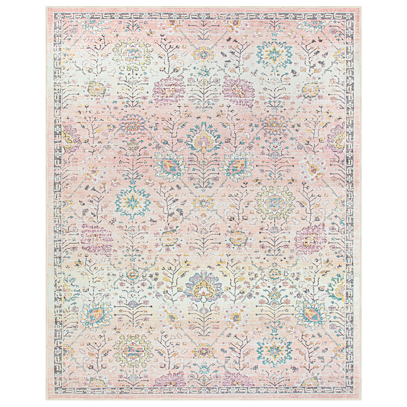  Tapis lavable Boho, Rectangulaire 8 pi x 10 pi