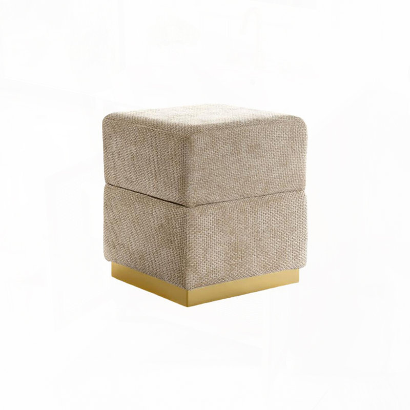 Repose-pieds avec rangement Accent, Gris argenté